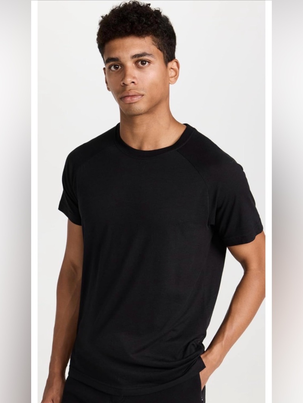 ALO Yoga Triumph Short-Sleeve Crewneck Tee Shirt - Black - Men's Medium